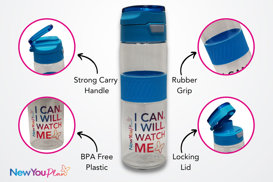 Blue water bottle new you plan accessories