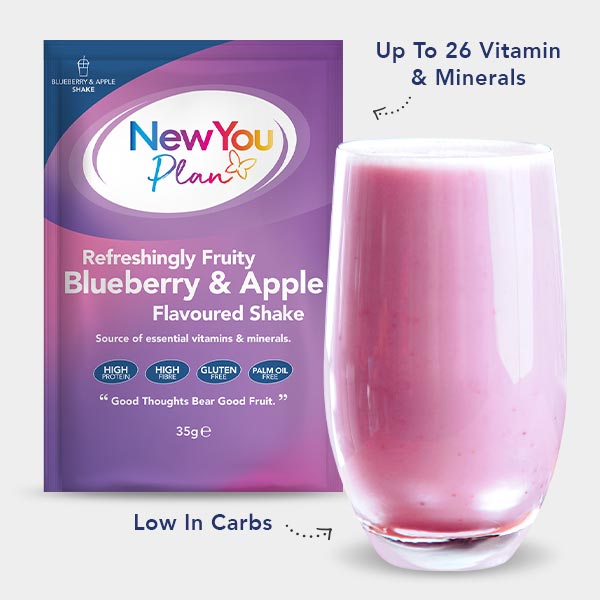 Vegetarian Low Calorie VLCD Blueberry Apple Shake