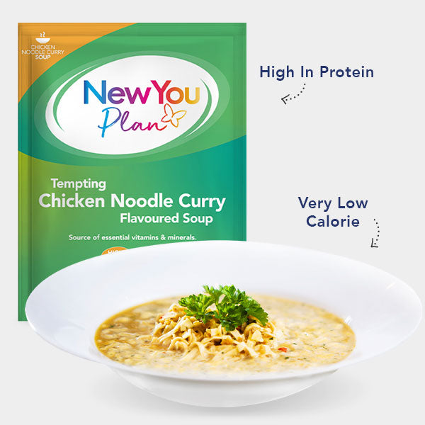 Vegetarian Low Calorie VLCD Chicken Noodle Curry Soup