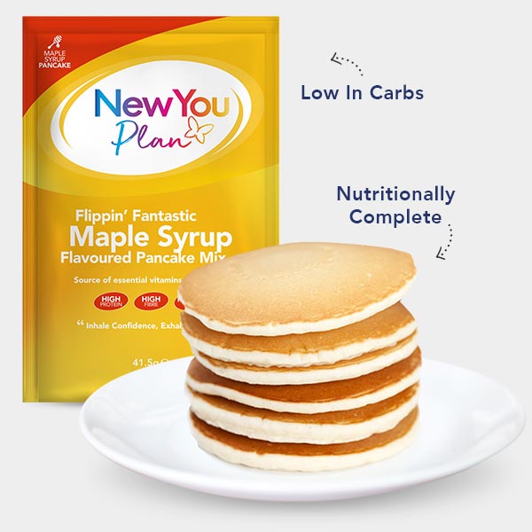 Vegetarian Low Calorie VLCD Maple Pancakes