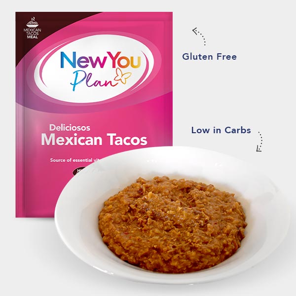 Vegetarian Low Calorie VLCD Mexican Taco Meal