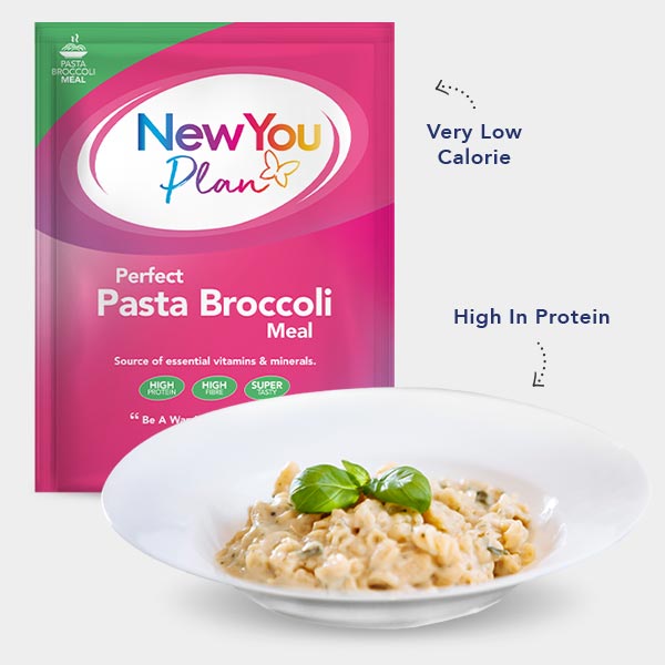 Vegetarian Low Calorie VLCD Pasta Broccoli Meal