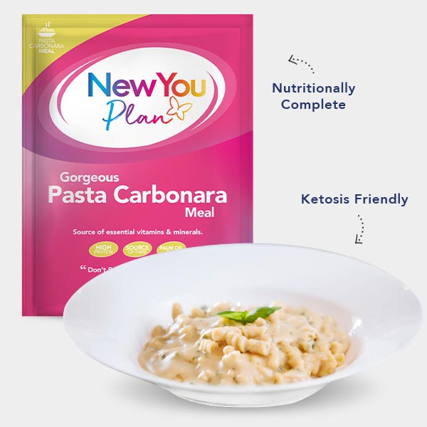 Vegetarian Low Calorie VLCD Pasta Carbonara Meal