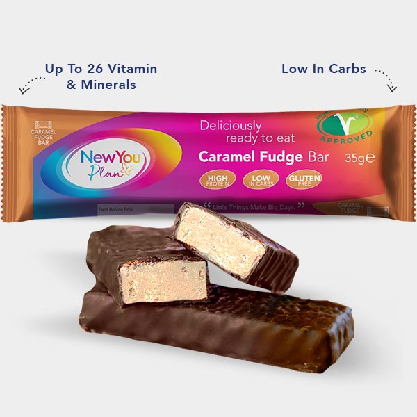 Vegetarian Low Calorie VLCD Smooth Caramel Fudge Total Bar